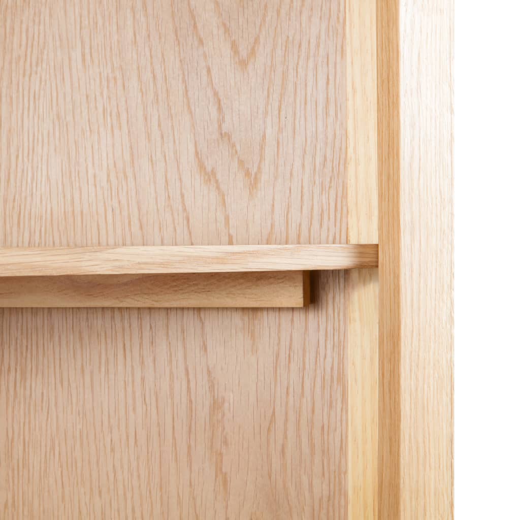 Hoekkast 59X36X80 Cm Massief Eikenhout Bruin