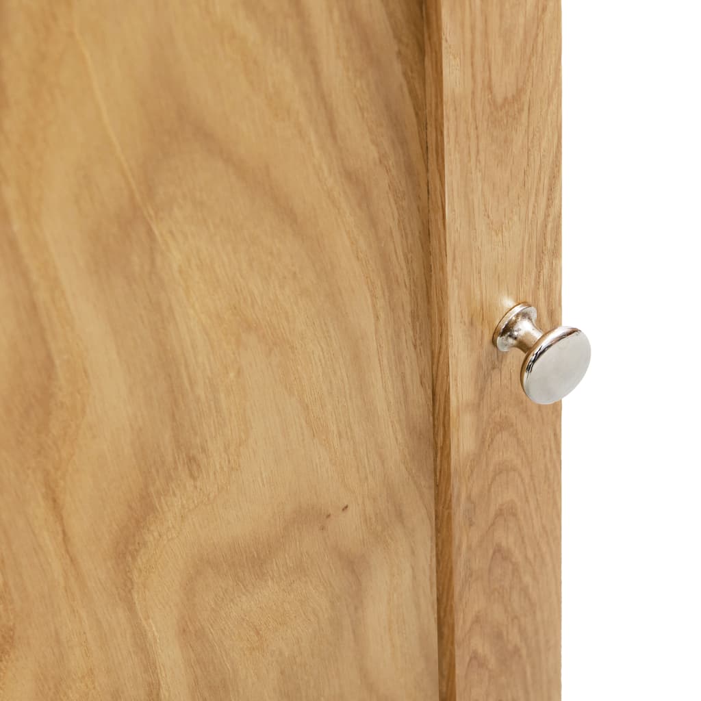 Hoekkast 59X36X80 Cm Massief Eikenhout Bruin