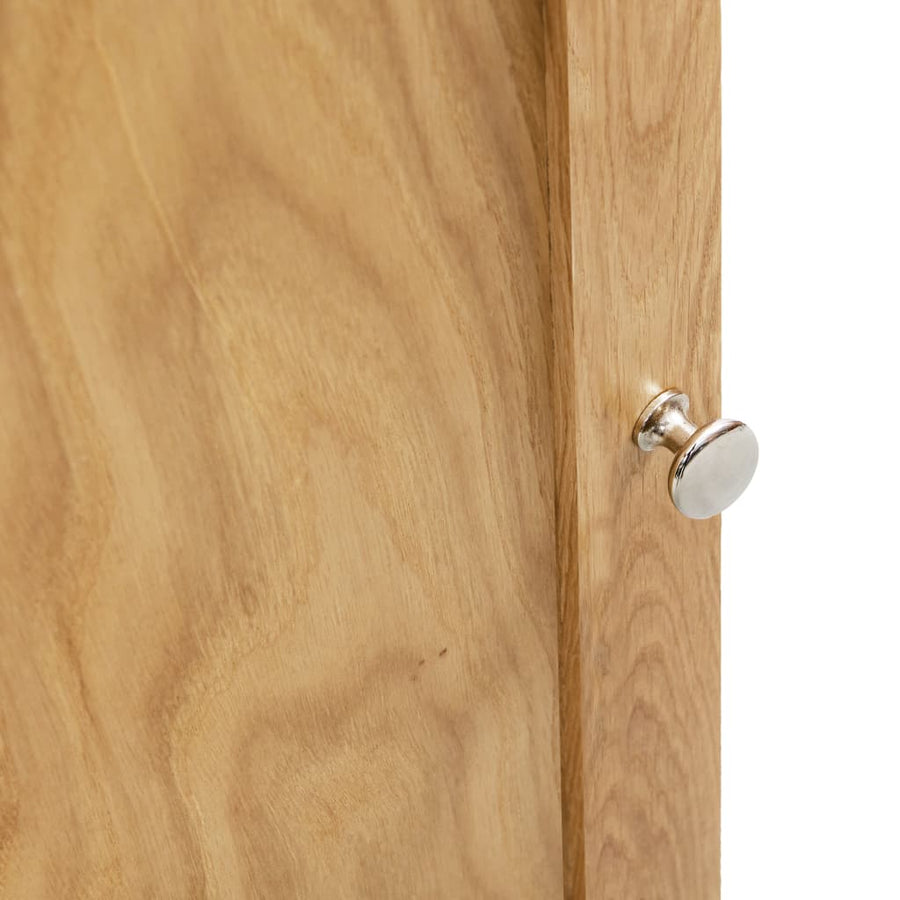 Hoekkast 59X36X80 Cm Massief Eikenhout Bruin