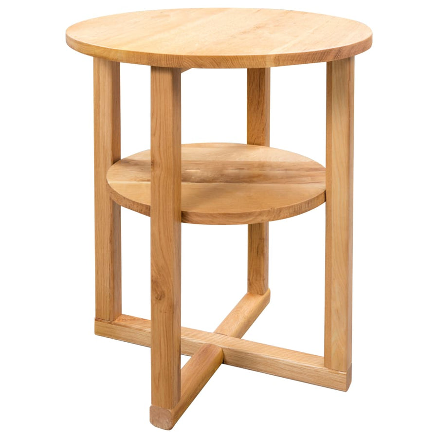 Bijzettafel 40X50 Cm Massief Eikenhout Bruin
