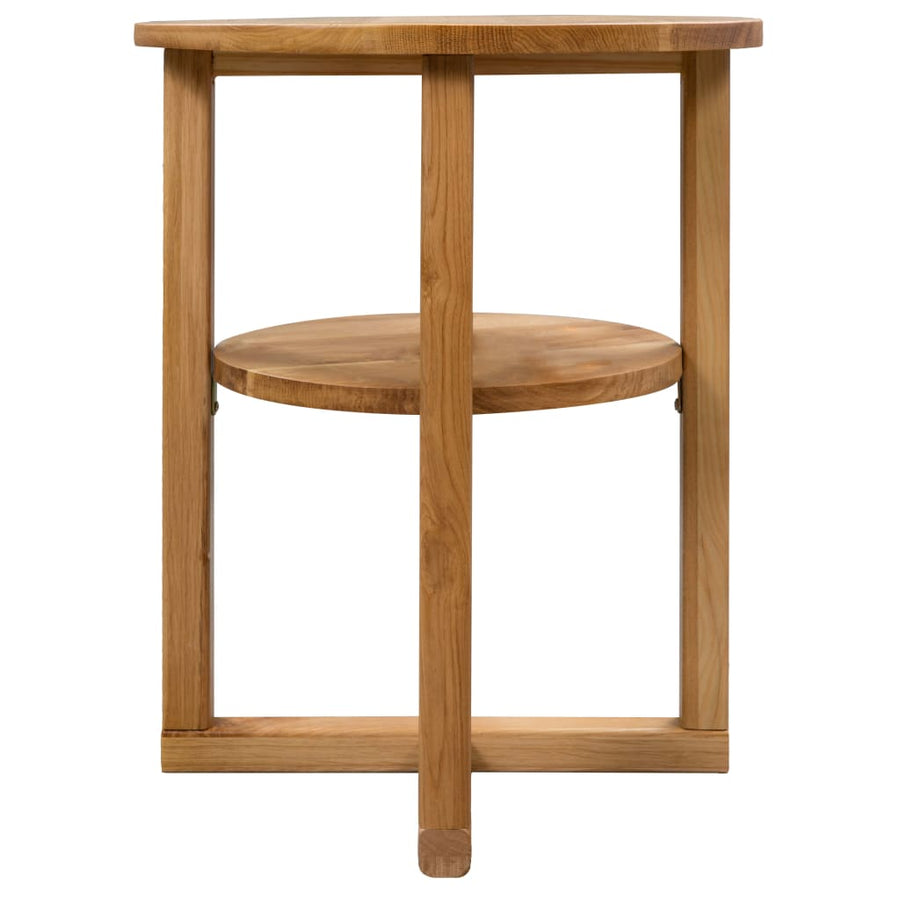 Bijzettafel 40X50 Cm Massief Eikenhout Bruin