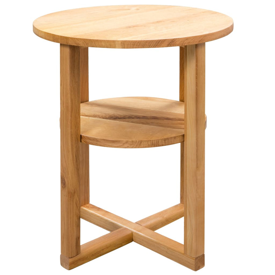 Bijzettafel 40X50 Cm Massief Eikenhout Bruin