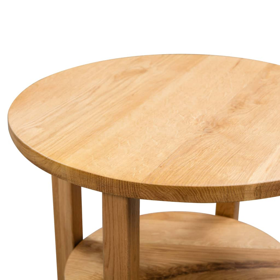 Bijzettafel 40X50 Cm Massief Eikenhout Bruin