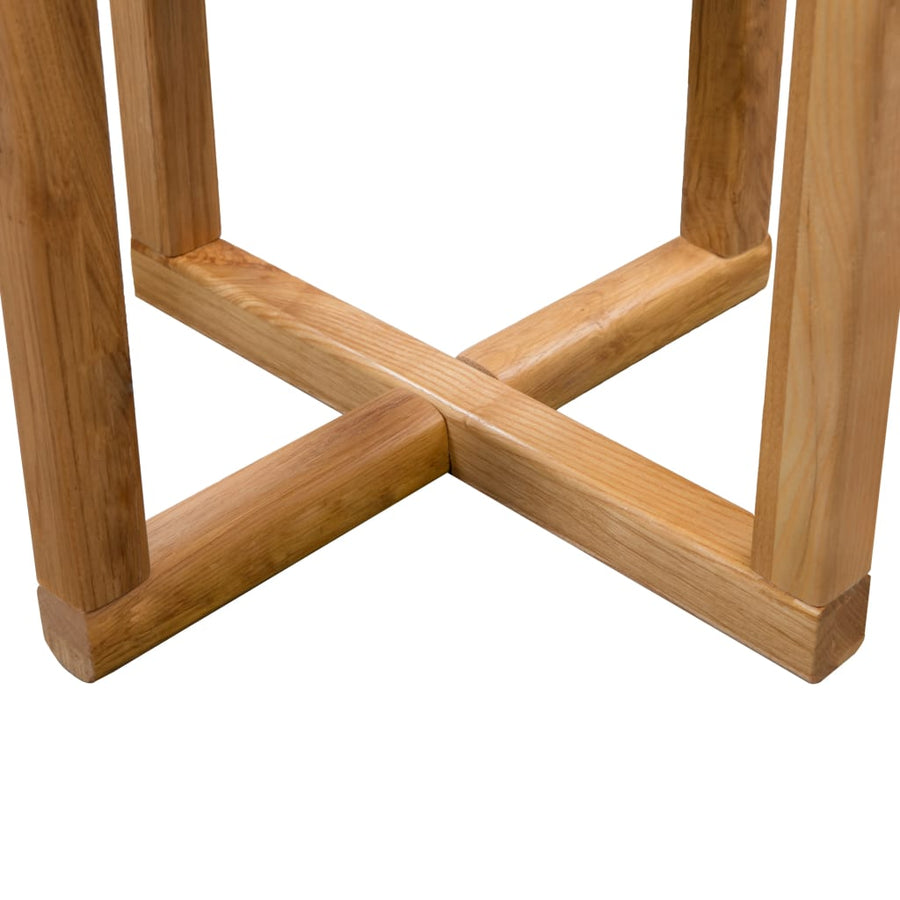 Bijzettafel 40X50 Cm Massief Eikenhout Bruin
