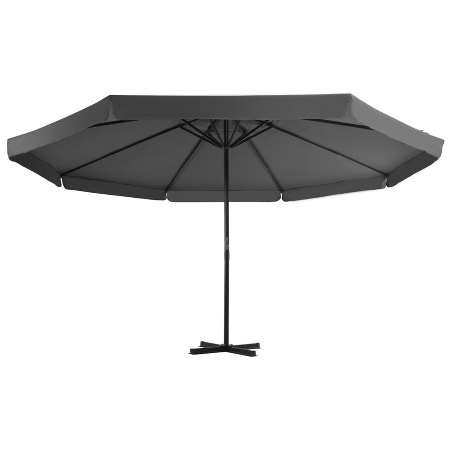 Parasol Met Aluminium Paal 500 cm Antraciet