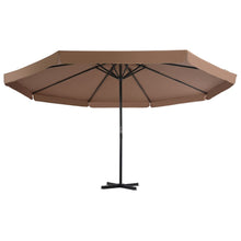 Parasol Met Aluminium Paal 500 cm Taupe
