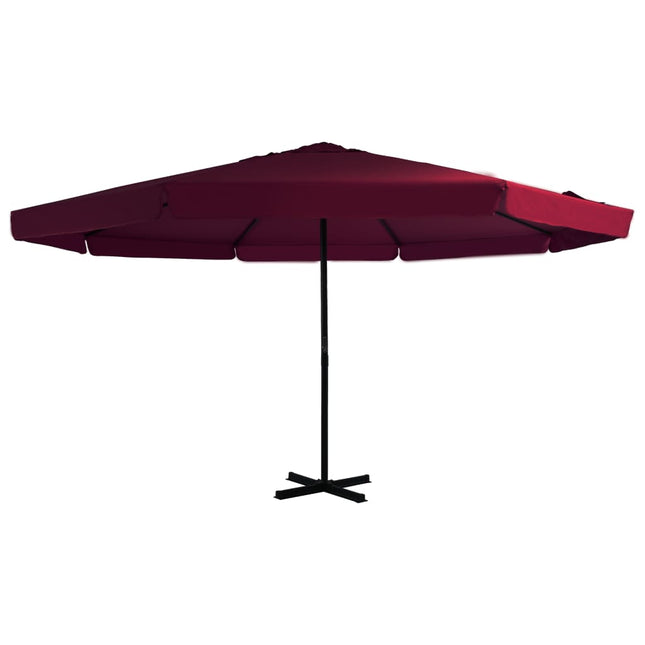 Parasol Met Aluminium Paal 500 cm Bordeauxrood