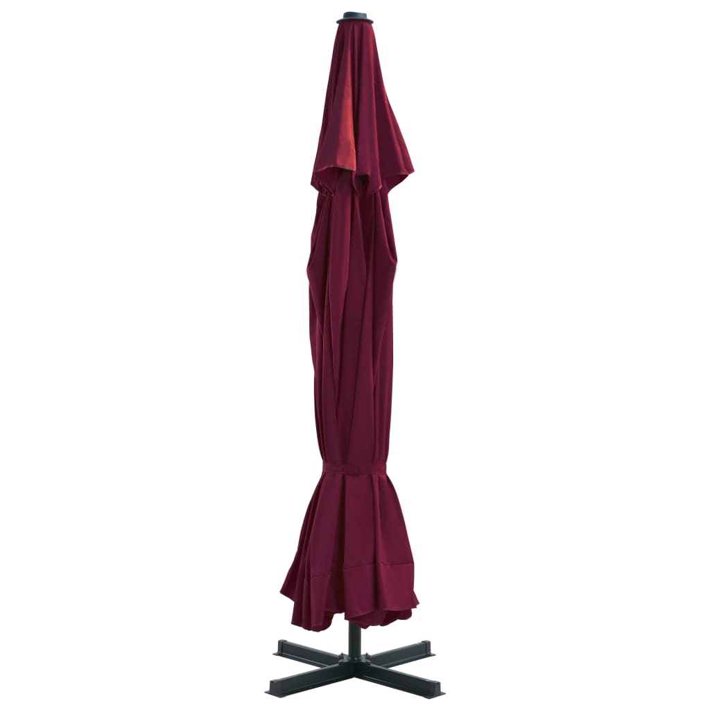 Parasol Met Aluminium Paal 500 cm Bordeauxrood