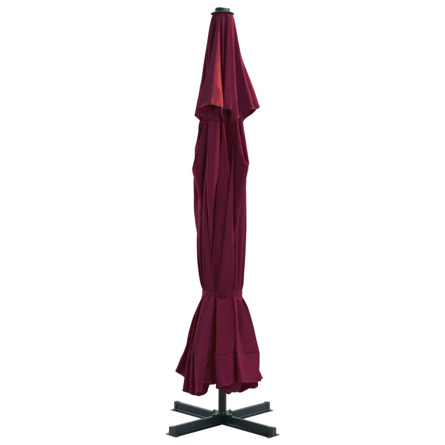 Parasol Met Aluminium Paal 500 cm Bordeauxrood