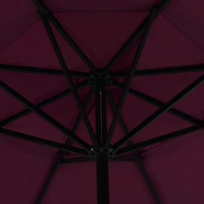 Parasol Met Aluminium Paal 500 cm Bordeauxrood