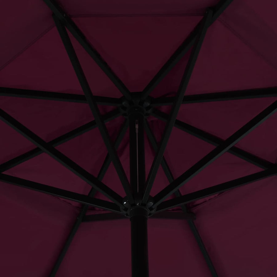 Parasol Met Aluminium Paal 500 cm Bordeauxrood