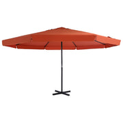 Parasol 500 cm aluminium paal terracotta