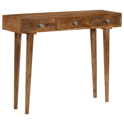 Wandtafel 102X30X79 Cm Massief Mangohout Zwart