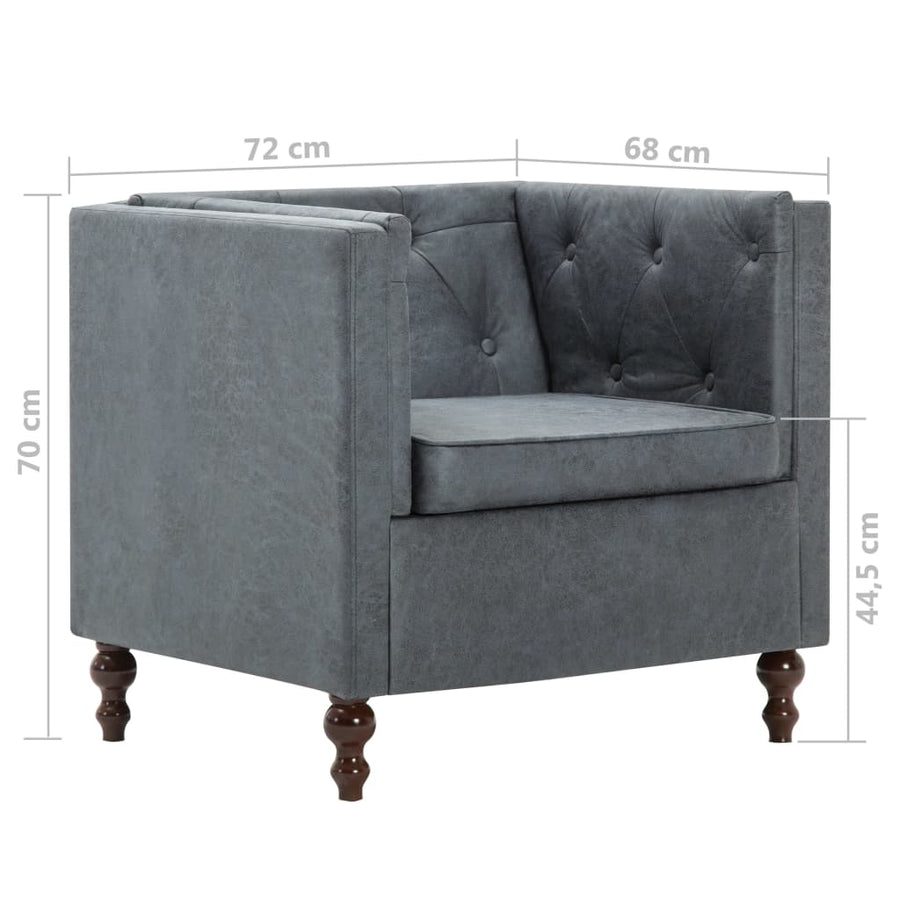 Fauteuil Stof Grijs