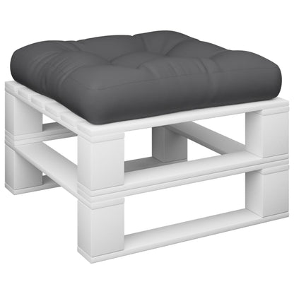 Palletkussen 58x58x10 cm stof grijs