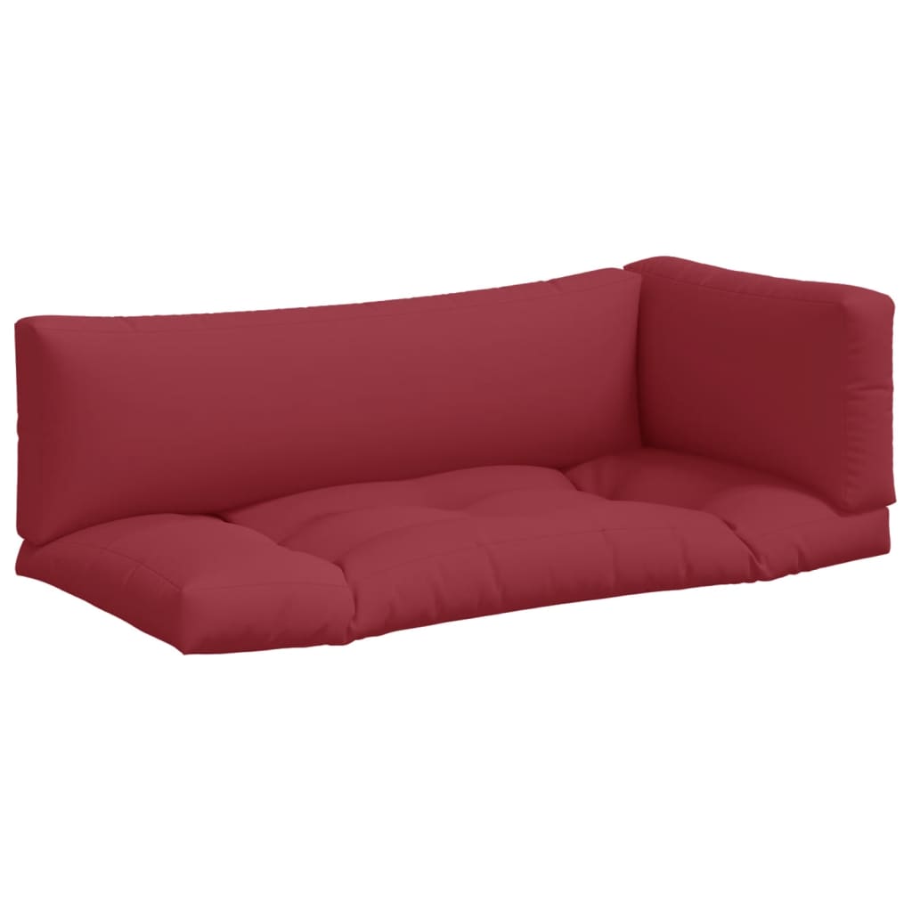 Palletkussens 3 st stof rood