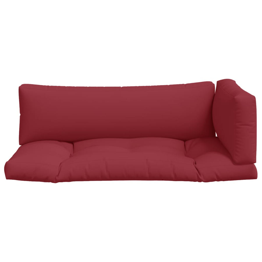 Palletkussens 3 st stof rood