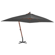 Zweefparasol 400x300 cm antraciet houten paal