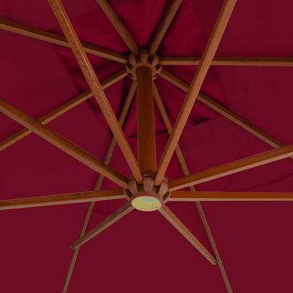 Zweefparasol Met Houten Paal 400X300 Cm Bordeaux Rood