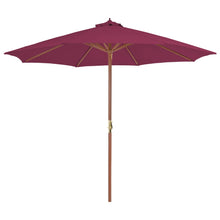 Parasol Met Houten Paal 300 Cm Bordeaux Rood
