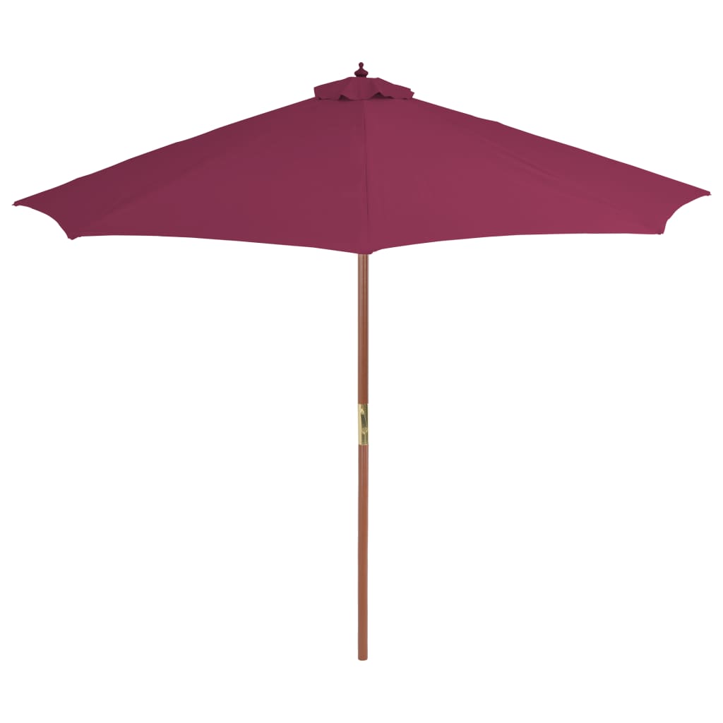 Parasol Met Houten Paal 300 Cm Bordeaux Rood