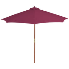 Parasol Met Houten Paal 300 Cm Bordeaux Rood