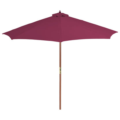Parasol Met Houten Paal 300 Cm Bordeaux Rood