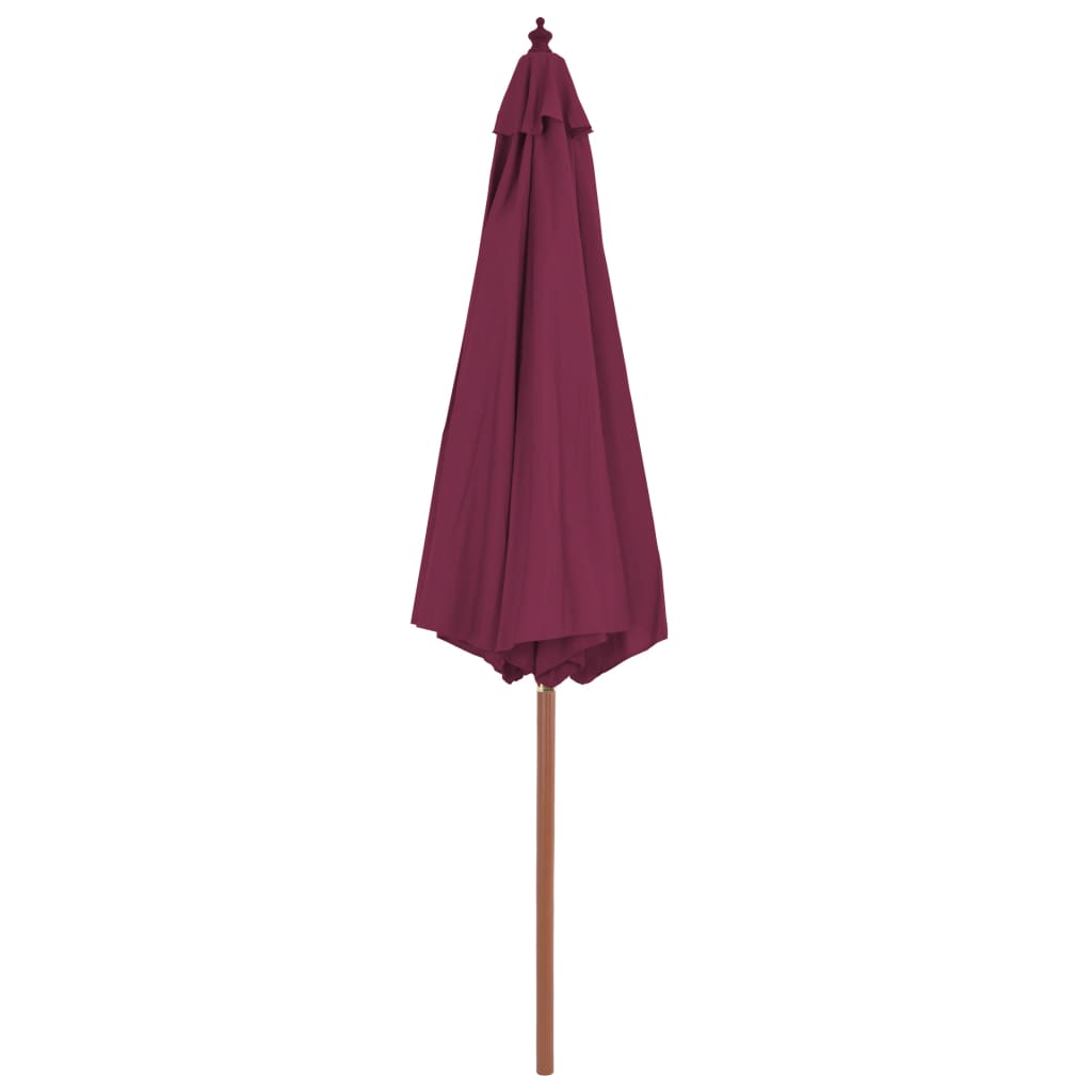 Parasol Met Houten Paal 300 Cm Bordeaux Rood
