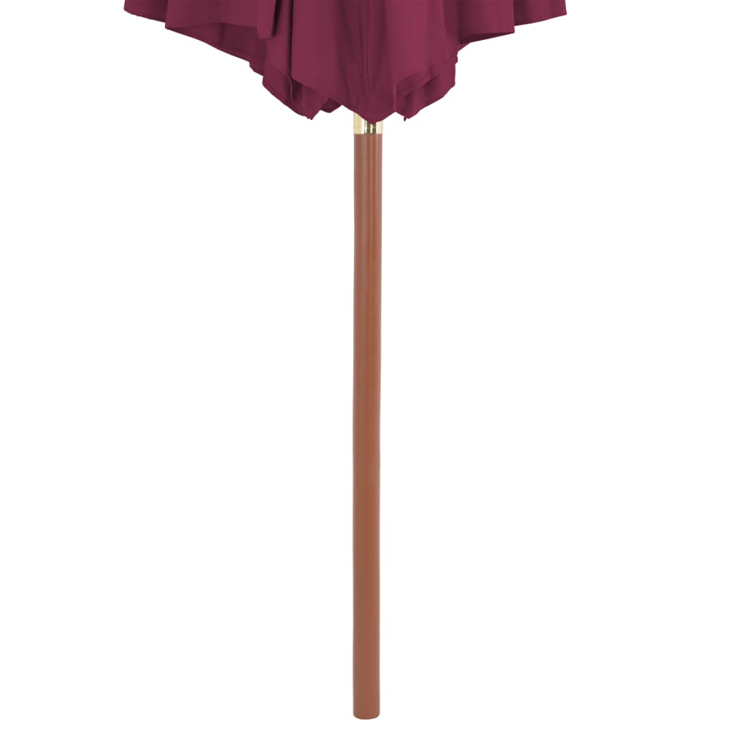 Parasol Met Houten Paal 300 Cm Bordeaux Rood