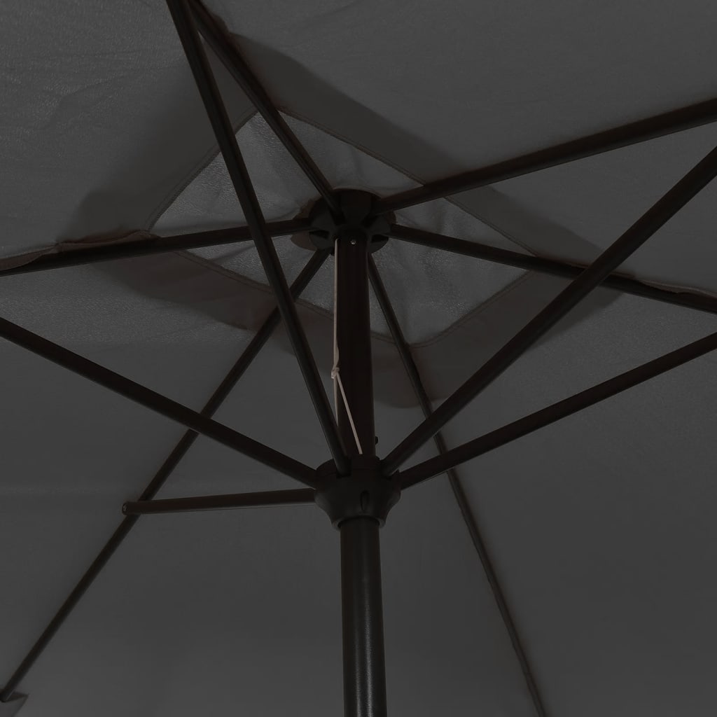 Parasol Met Metalen Paal 300X200 Cm Antraciet