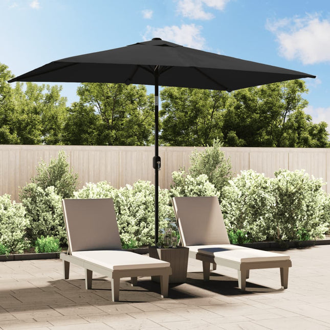 Parasol Met Metalen Paal 300X200 Cm Antraciet