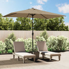 Parasol Met Metalen Paal 300X200 Cm Taupe