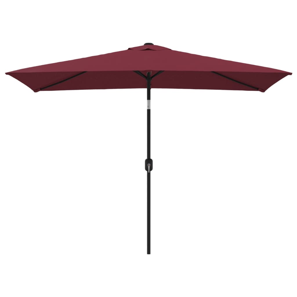 Parasol Met Metalen Paal 300X200 Cm Bordeauxrood