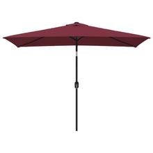 Parasol Met Metalen Paal 300X200 Cm Bordeauxrood