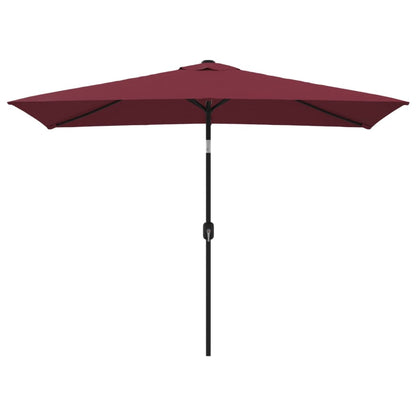 Parasol Met Metalen Paal 300X200 Cm Bordeauxrood