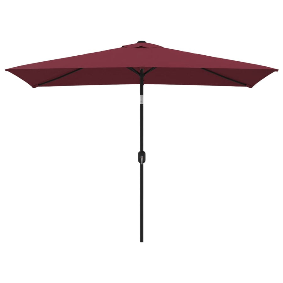 Parasol Met Metalen Paal 300X200 Cm Bordeauxrood