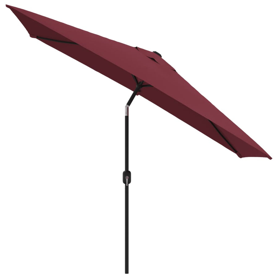Parasol Met Metalen Paal 300X200 Cm Bordeauxrood