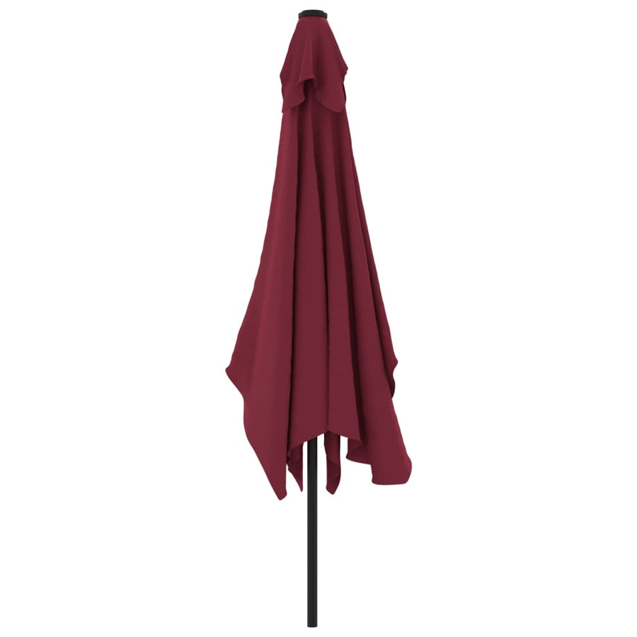 Parasol Met Metalen Paal 300X200 Cm Bordeauxrood