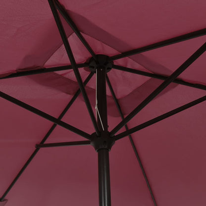 Parasol Met Metalen Paal 300X200 Cm Bordeauxrood