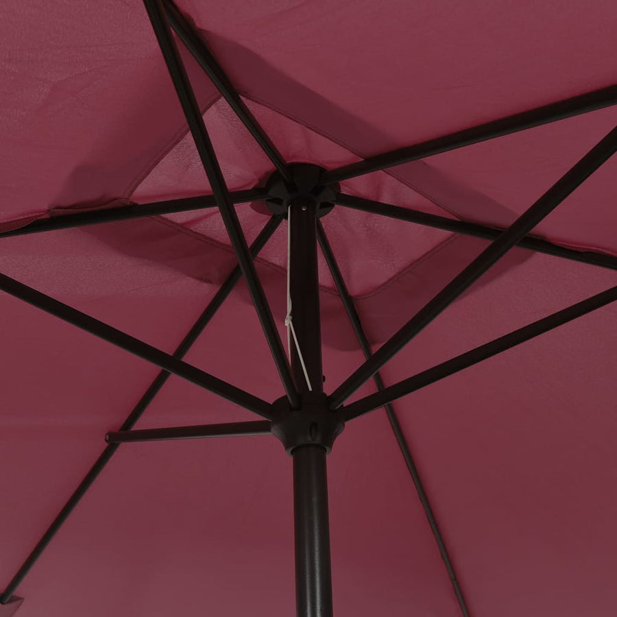 Parasol Met Metalen Paal 300X200 Cm Bordeauxrood