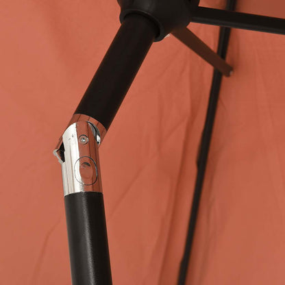 Parasol Met Metalen Paal 300X200 Cm Terracotta