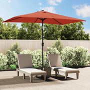 Parasol 300x200 cm terracotta met metalen paal
