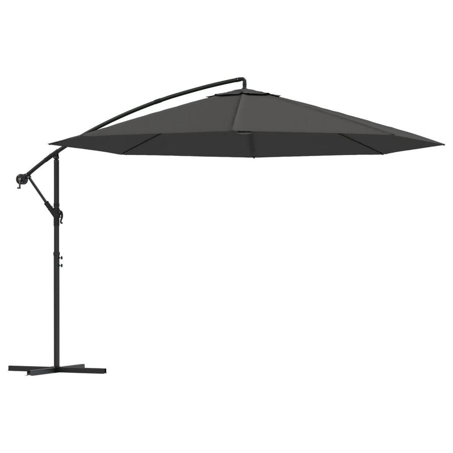 Zweefparasol Met Aluminium Paal 350 Cm Antraciet