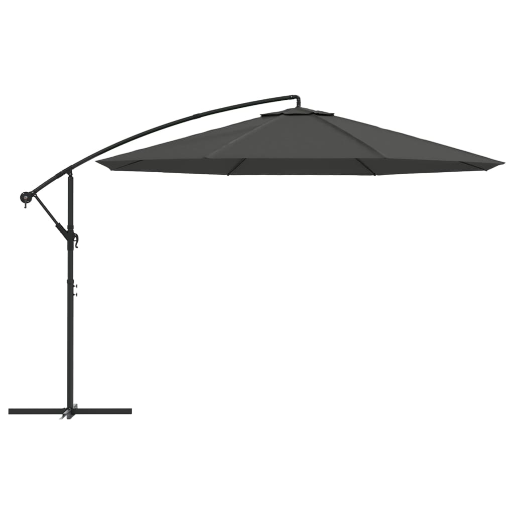 Zweefparasol Met Aluminium Paal 350 Cm Antraciet