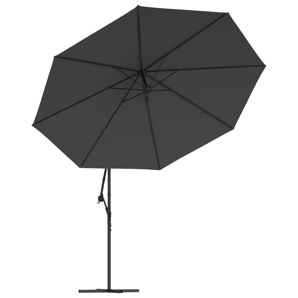 Zweefparasol Met Aluminium Paal 350 Cm Antraciet