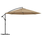 Zweefparasol 350 cm aluminium paal taupe