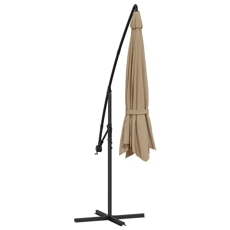 Zweefparasol met aluminium paal 350 cm taupe