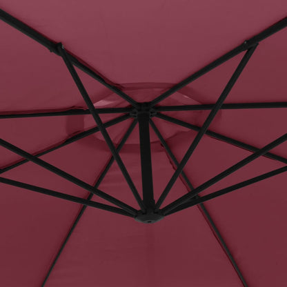 Zweefparasol Met Aluminium Paal 350 Cm Bordeauxrood