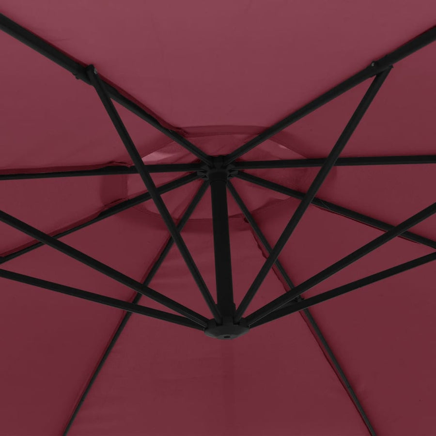 Zweefparasol Met Aluminium Paal 350 Cm Bordeauxrood