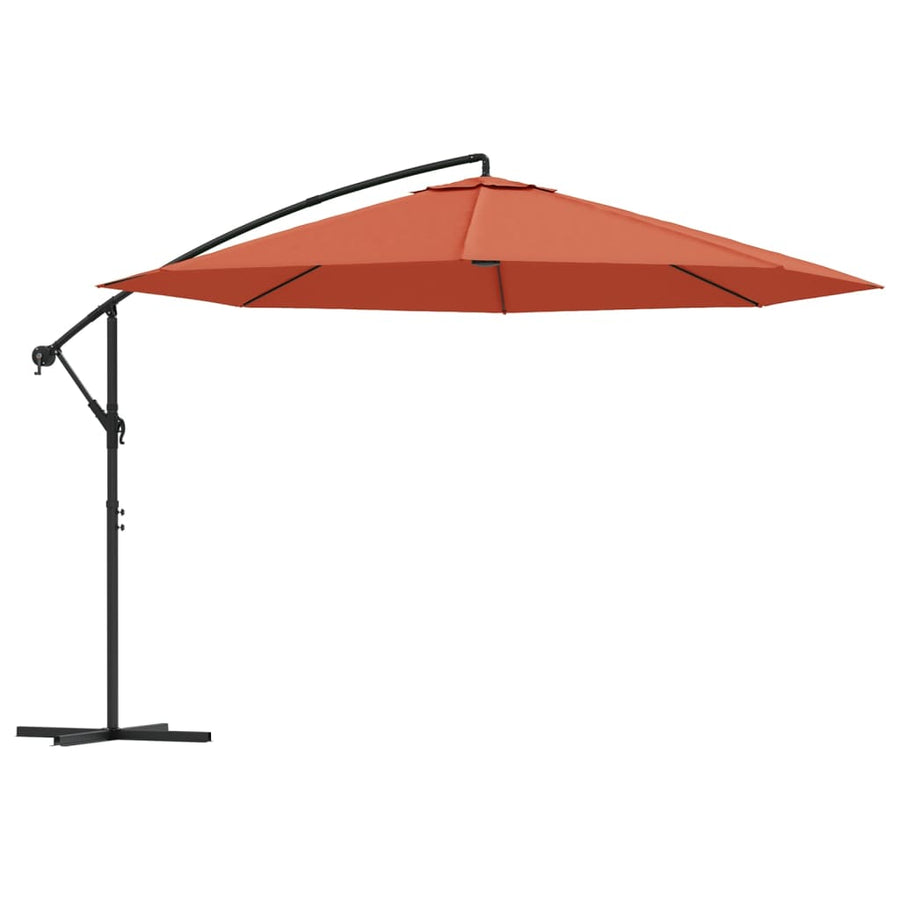 Zweefparasol Met Aluminium Paal 350 Cm Terracottakleurig